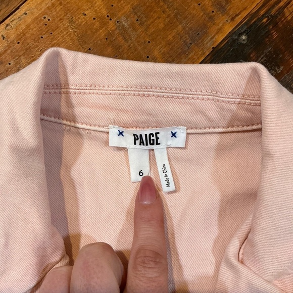 PAIGE “Meg” Romper in Vintage Pink Valentine Size 6 | Long Sleeve  Utility - Picture 8 of 10